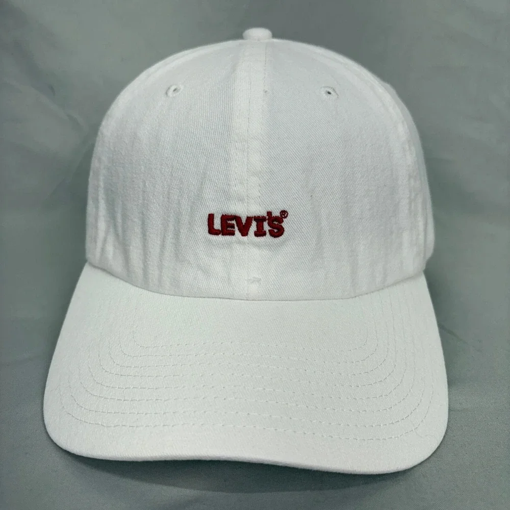 Levi's Baseball Cap Dad Hat Unisex OS White Embroidered Logo Adjustable
